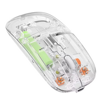 Dual Mode 500mAh Rechargeable Optical Silent Ultrathin Type-C Gaming Transparent Wireless Mouse for Office