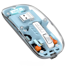 Transparent Wireless Mouse – Sleek, Silent & Multi-Mode Connectivity