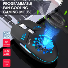 Cooling Fan Gaming Mouse RGB Gaming Office Computer Wired Mouse