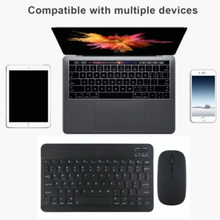 Mini Wireless Bluetooth Keyboard Mouse Combo - Bluetooth Mouse & Keyboard KIT - Rechargeable Wireless Bluetooth Keyboard Mouse For IOS Windows Android Tablet