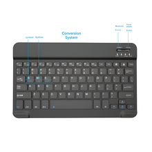Mini Wireless Bluetooth Keyboard Mouse Combo - Bluetooth Mouse & Keyboard KIT - Rechargeable Wireless Bluetooth Keyboard Mouse For IOS Windows Android Tablet