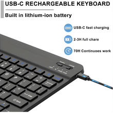 Mini Wireless Bluetooth Keyboard Mouse Combo - Bluetooth Mouse & Keyboard KIT - Rechargeable Wireless Bluetooth Keyboard Mouse For IOS Windows Android Tablet