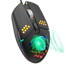 Cooling Fan Gaming Mouse RGB Gaming Office Computer Wired Mouse