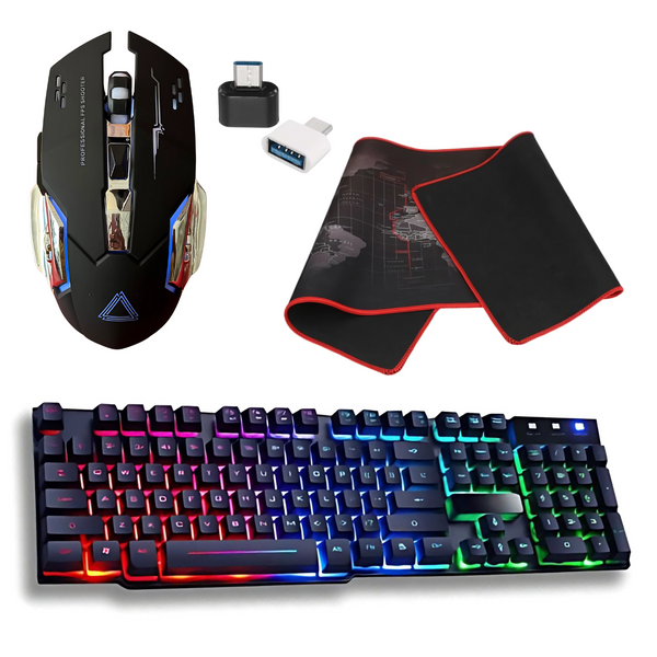 🎮3in1 RGB Gaming Combo – Keyboard, Mouse &amp; XL Mouse Pad