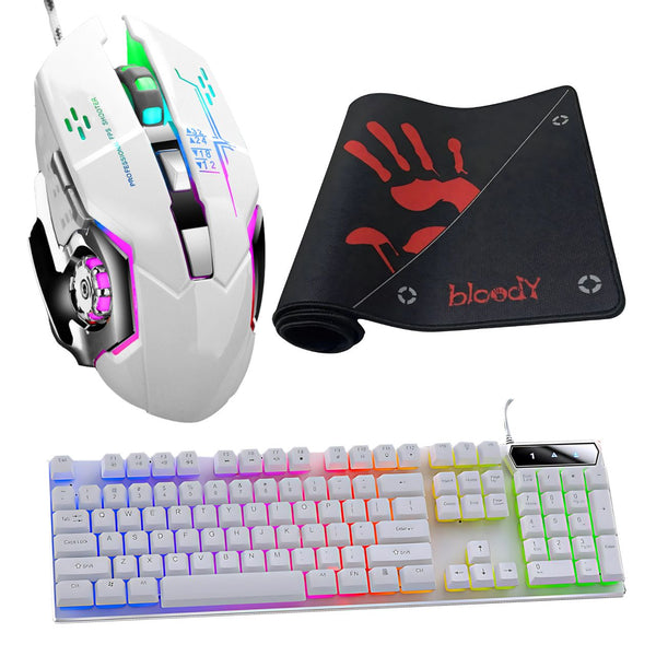 🎮3in1 RGB Gaming Combo – Keyboard, Mouse &amp; XL Mouse Pad